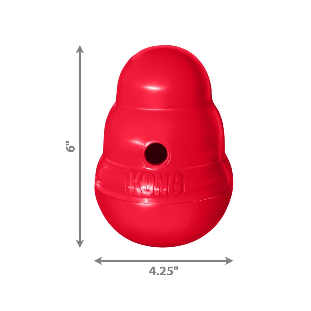 KONG Wobbler dispensador de comida / Wobbler dispensador de golosinas.  Gabo y Gordo Pet Shop, tienda online en las Islas Canarias, España, tienda online para mascotas, perros, gatos, conejos, tortugas, animales, accesorios para mascotas en general. 