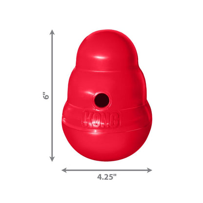 KONG Wobbler dispensador de comida / Wobbler dispensador de golosinas.  Gabo y Gordo Pet Shop, tienda online en las Islas Canarias, España, tienda online para mascotas, perros, gatos, conejos, tortugas, animales, accesorios para mascotas en general. 