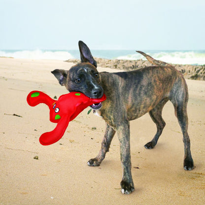 KONG Belly Flops Langosta con chirriador para perros