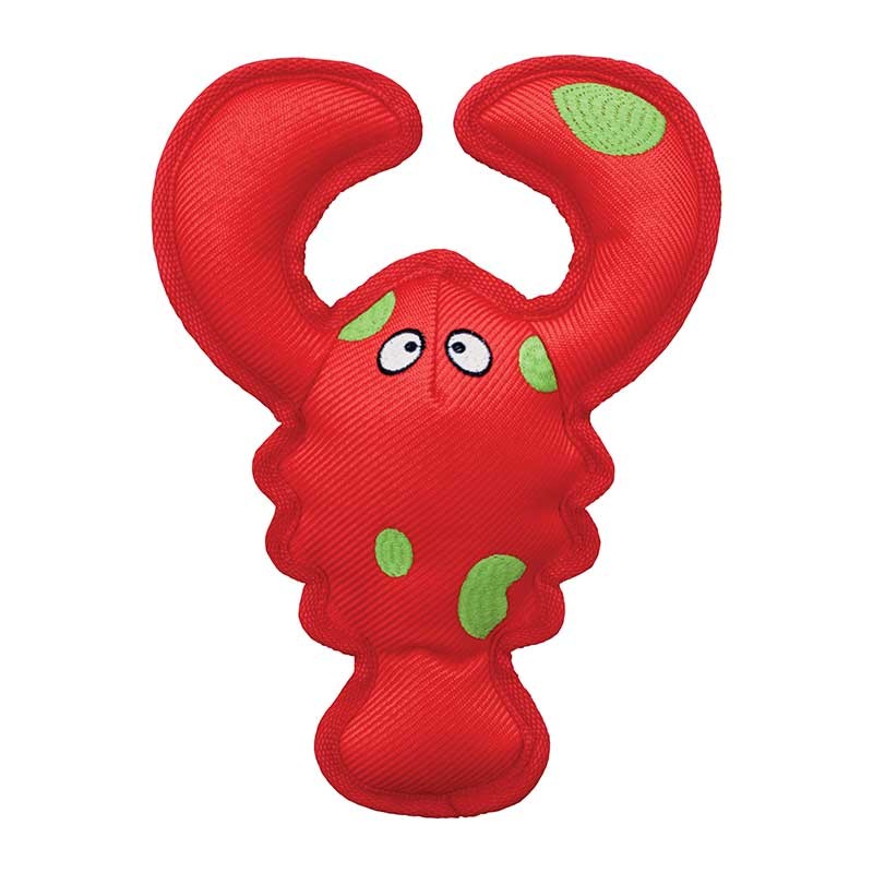 KONG Belly Flops Langosta juguete flotante con chirriador para juegos acuáticos con perros