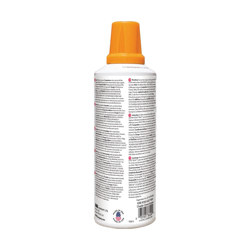 KONG Easy Treat Cheddar Cheese pasta de queso para perros 236 ml en Gabo y Gordo E Shop
