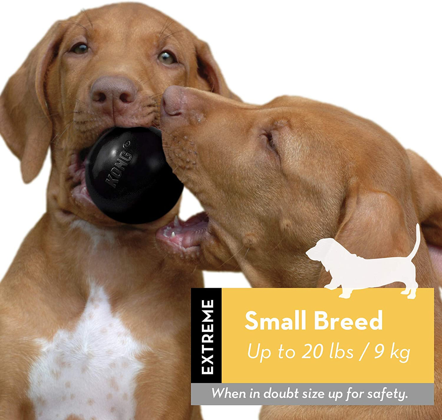 Pelota KONG Extreme Ball para perros hecha de caucho natural resistente
