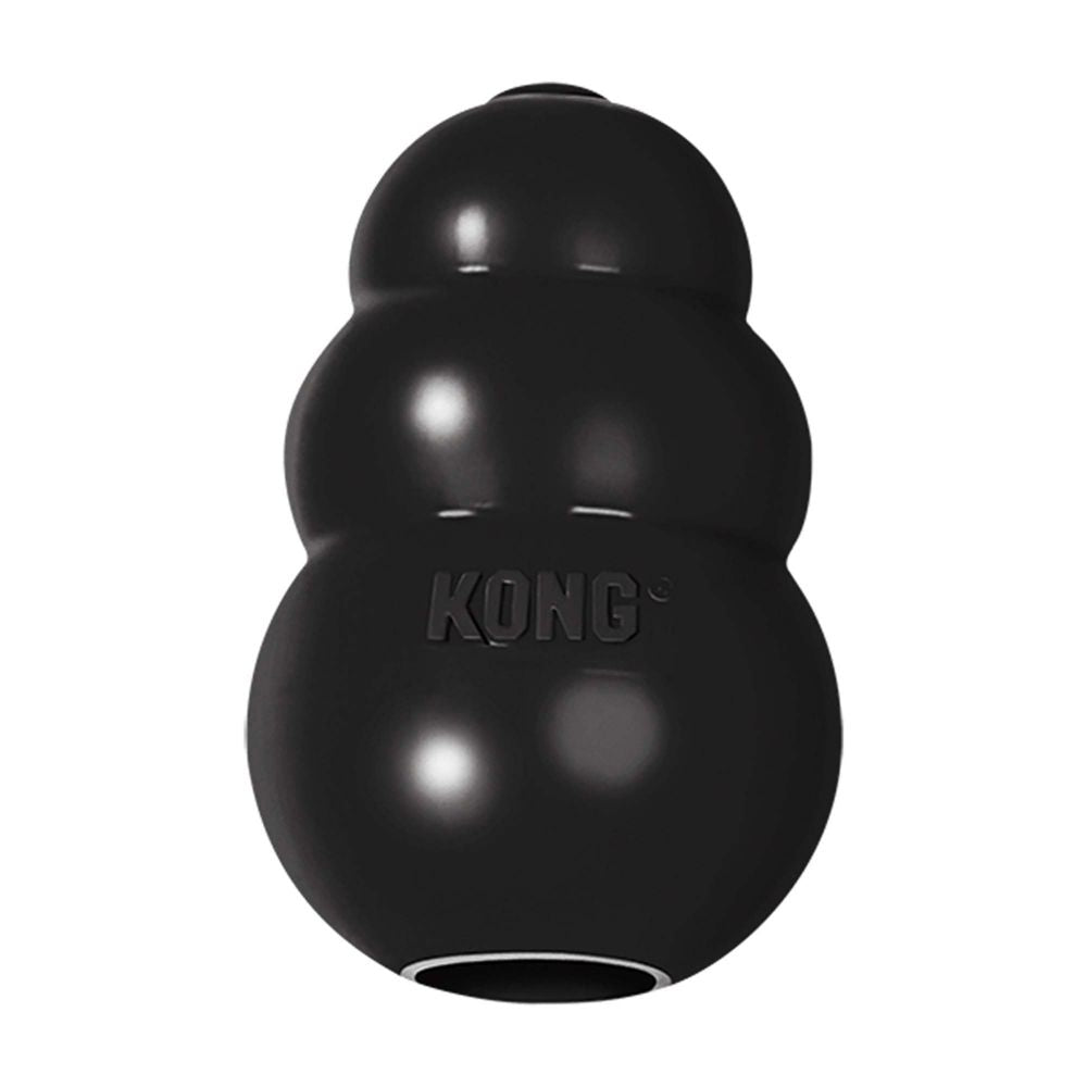 KONG Extreme negro juguete de caucho rellenable para perros adultos con masticación intensa