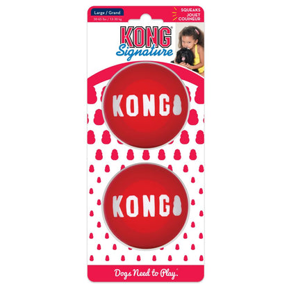 Pack de 2 pelotas KONG Signature Ball para perros