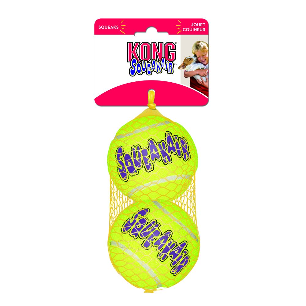 KONG SqueakAir Ball | Pelota de tenis con chirriador para perros