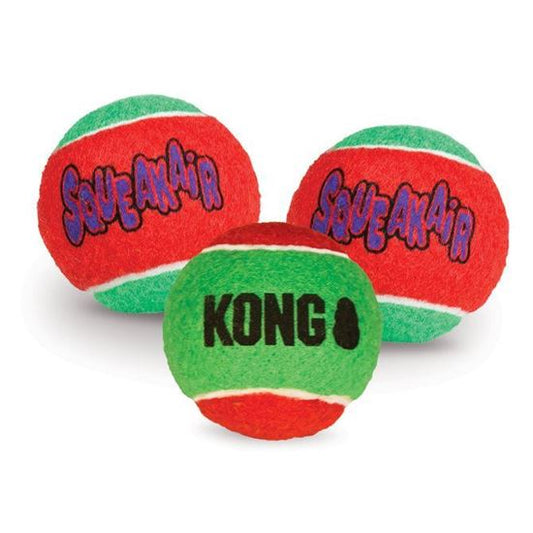 Pack KONG Squeakair Holiday Medium 3 pelotas para perros