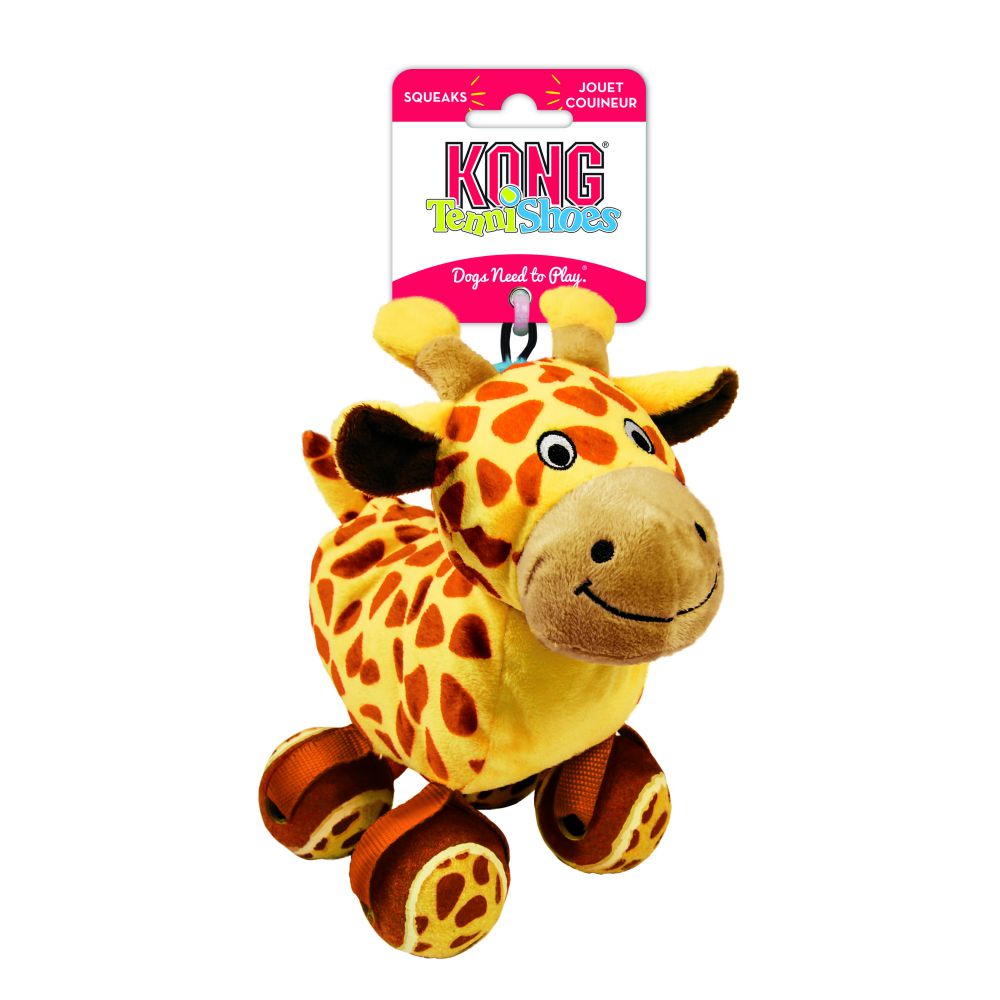 Juguete KONG TenniShoes Giraffe peluche interactivo para perros en tienda mascotas Canarias