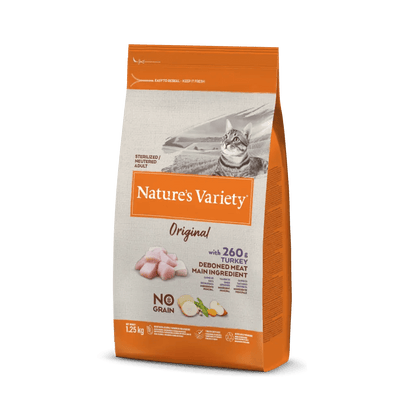 NATURE'S VARIETY ORIGINAL ESTERILIZADO DE PAVO (NO GRAIN).  Gabo y Gordo Pet Shop en Las Palmas de Gran Canaria tienda para mascotas, perros, gatos, conejos, tortugas, animales, accesorios para mascotas.