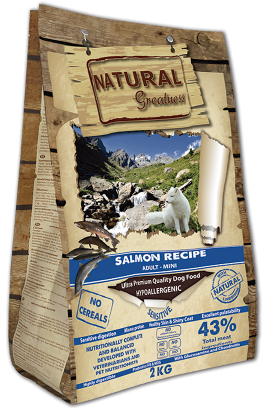 NATURAL GREATNESS Salmón Adult Mini pienso sin cereales para perros pequeños