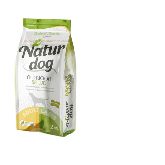 Saco de pienso NATURDOG Adult Lamb para perros – cordero natural y digestivo
