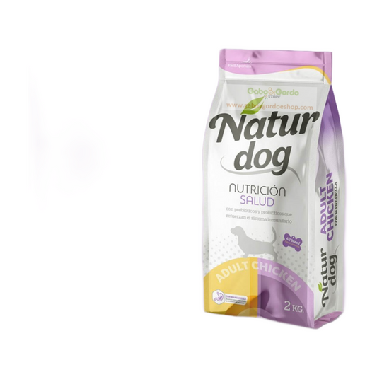 Saco de pienso NATURDOG Adult Chicken para perros – alimentación natural