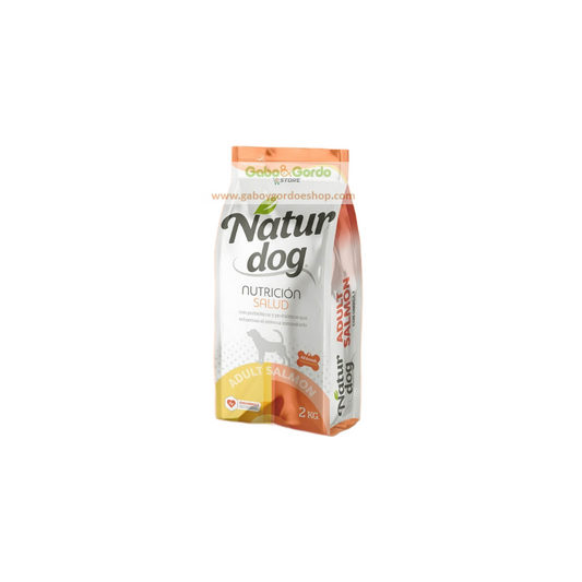 Saco de pienso NATURDOG Adult Salmon para perros – nutrición con salmón