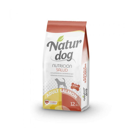 Saco de pienso NATURDOG Adult Salmon para perros – nutrición con salmón