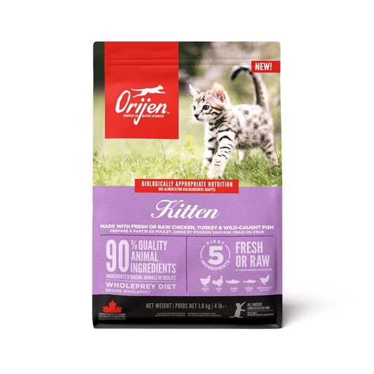 Pienso ORIJEN Kitten natural sin cereales para gatitos con pollo, pavo y salmón