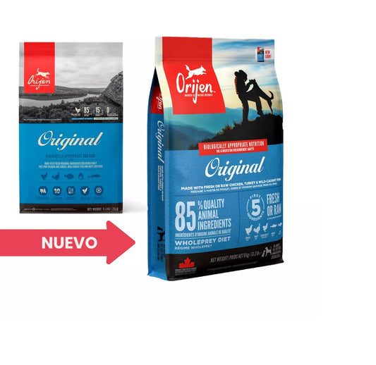 Pienso natural ORIJEN Original Dog para perros adultos de todas las razas y tamaños sin cereales