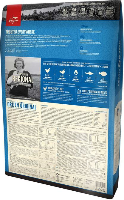 Pienso natural ORIJEN Original Dog para perros adultos de todas las razas y tamaños sin cereales