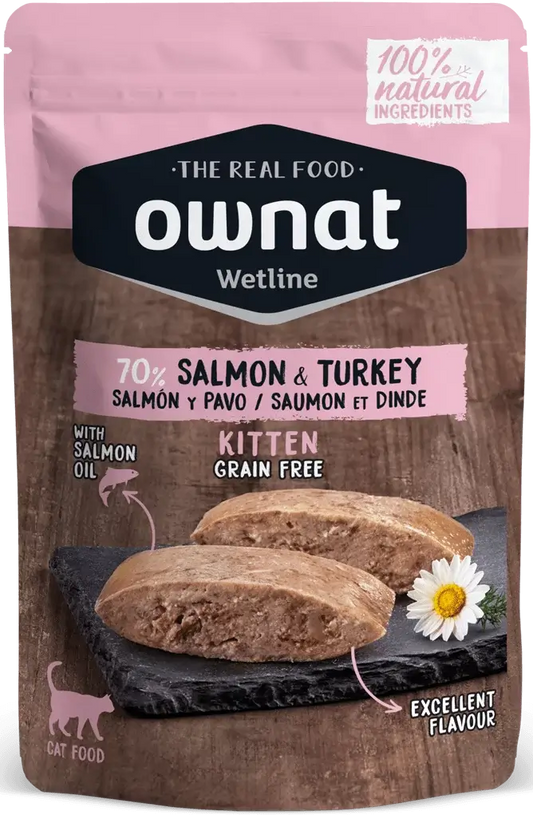 Ownat Wetline Kitten – Comida húmeda sin cereales para gatitos