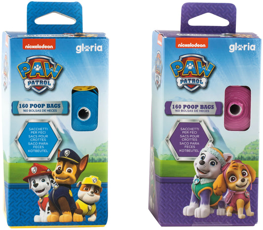 PAW PATROL bolsas biodegradables para perros con aroma, colores rosa, azul y amarillo – 8x20 uds