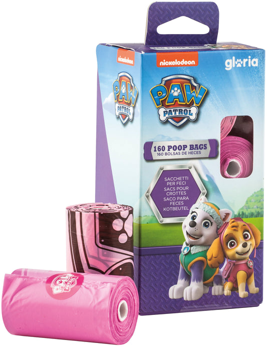 PAW PATROL bolsas biodegradables para perros con aroma, colores rosa, azul y amarillo – 8x20 uds