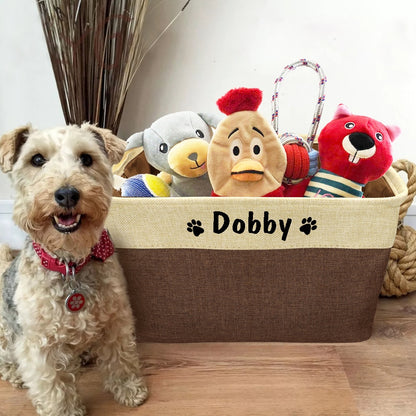 CESTA PARA JUGUETES PERSONALIZABLE perro gato mascota.  Gabo y Gordo Pet Shop en Las Palmas de Gran Canaria tienda para mascotas, perros, gatos, conejos, tortugas, animales, accesorios para mascotas.