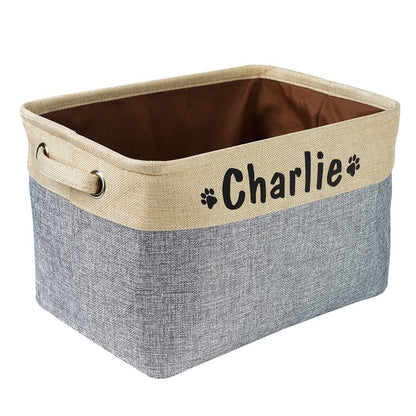 CESTA PARA JUGUETES PERSONALIZABLE perro gato mascota