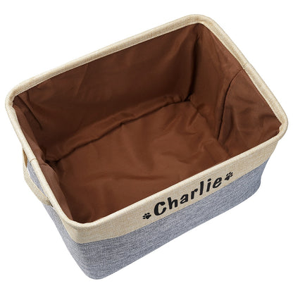 CESTA PARA JUGUETES PERSONALIZABLE perro gato mascota
