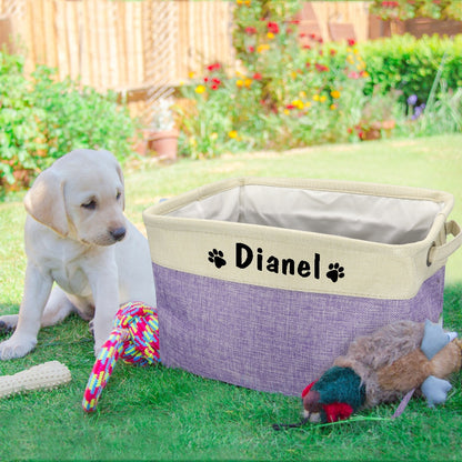 CESTA PARA JUGUETES PERSONALIZABLE perro gato mascota
