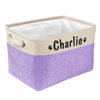 CESTA PARA JUGUETES PERSONALIZABLE perro gato mascota