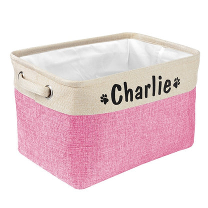 CESTA PARA JUGUETES PERSONALIZABLE perro gato mascota