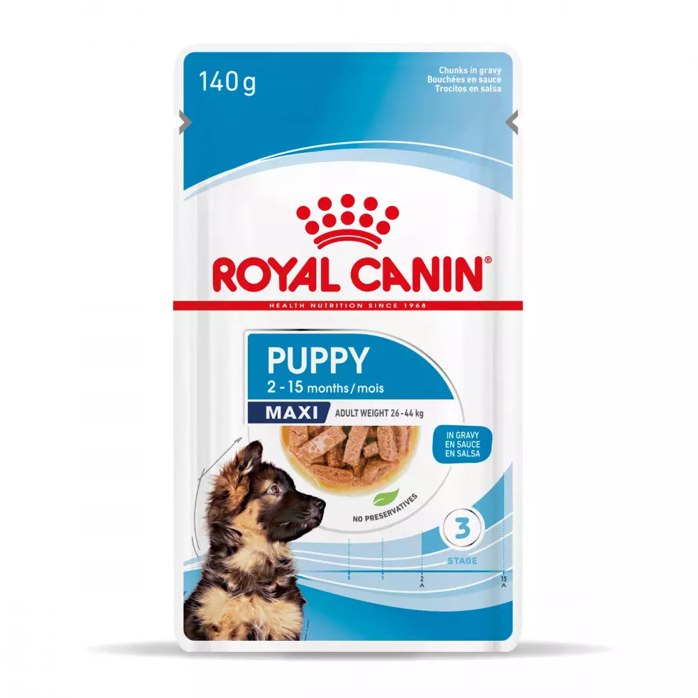 Royal Canin Maxi Puppy pouch 10x140g comida húmeda cachorro raza grande Gabo y Gordo E Shop Gran Canaria