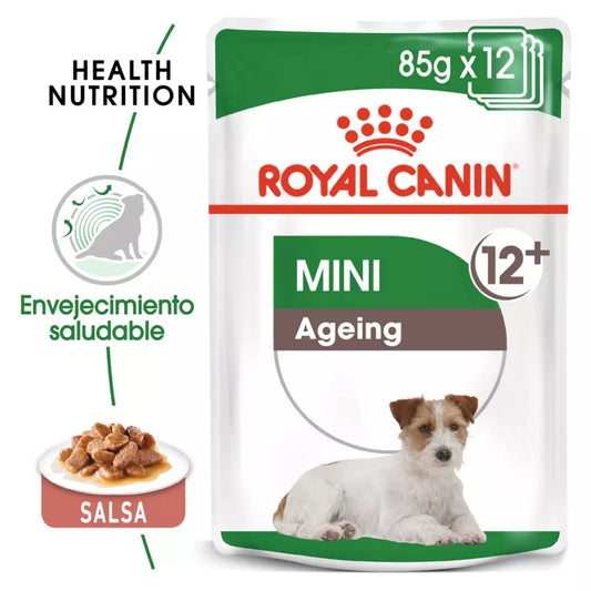 Pack de 12 sobres Royal Canin Mini Ageing 12+ para perros mayores