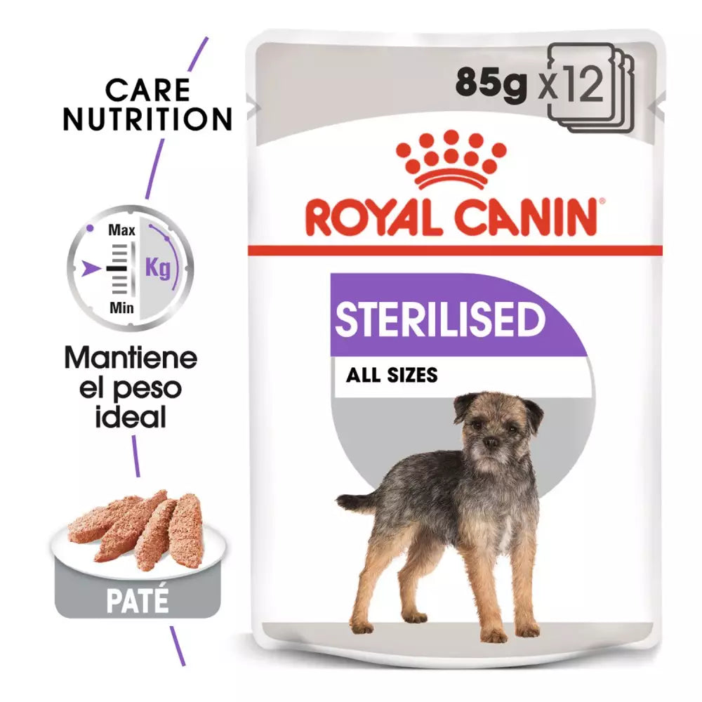 Royal Canin Sterilised paté perros esterilizados 12x85g Gabo y Gordo E Shop