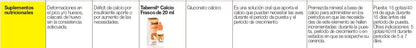 Suplemento mineral Tabernil Calcio 20 ml para aves ornamentales en épocas de puesta y crecimiento