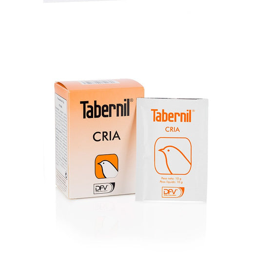 Tabernil Cría en sobres para reforzar la salud intestinal de aves jóvenes.