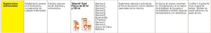 Tabernil Total 20 ml – Suplemento vitamínico y aminoácido para aves ornamentales