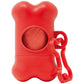 RED HYGIENIC BAG HOLDER WITH ROLL OF 15 BAGS 